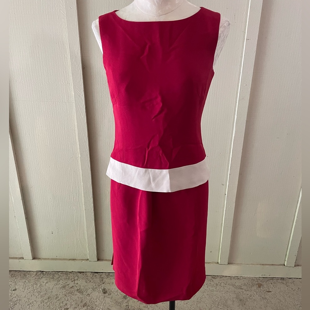 CASUAL CORNER, red skirt set